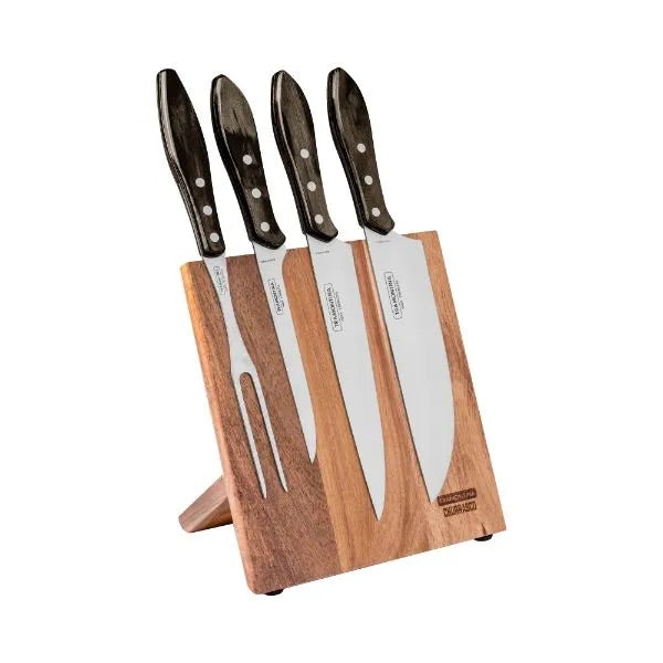 Tramontina 5 Piece Braai Set with Folding Magnetic Board - The