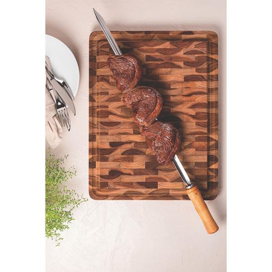 Tramontina Teak Wood Inverted Carving &amp; Cutting Board