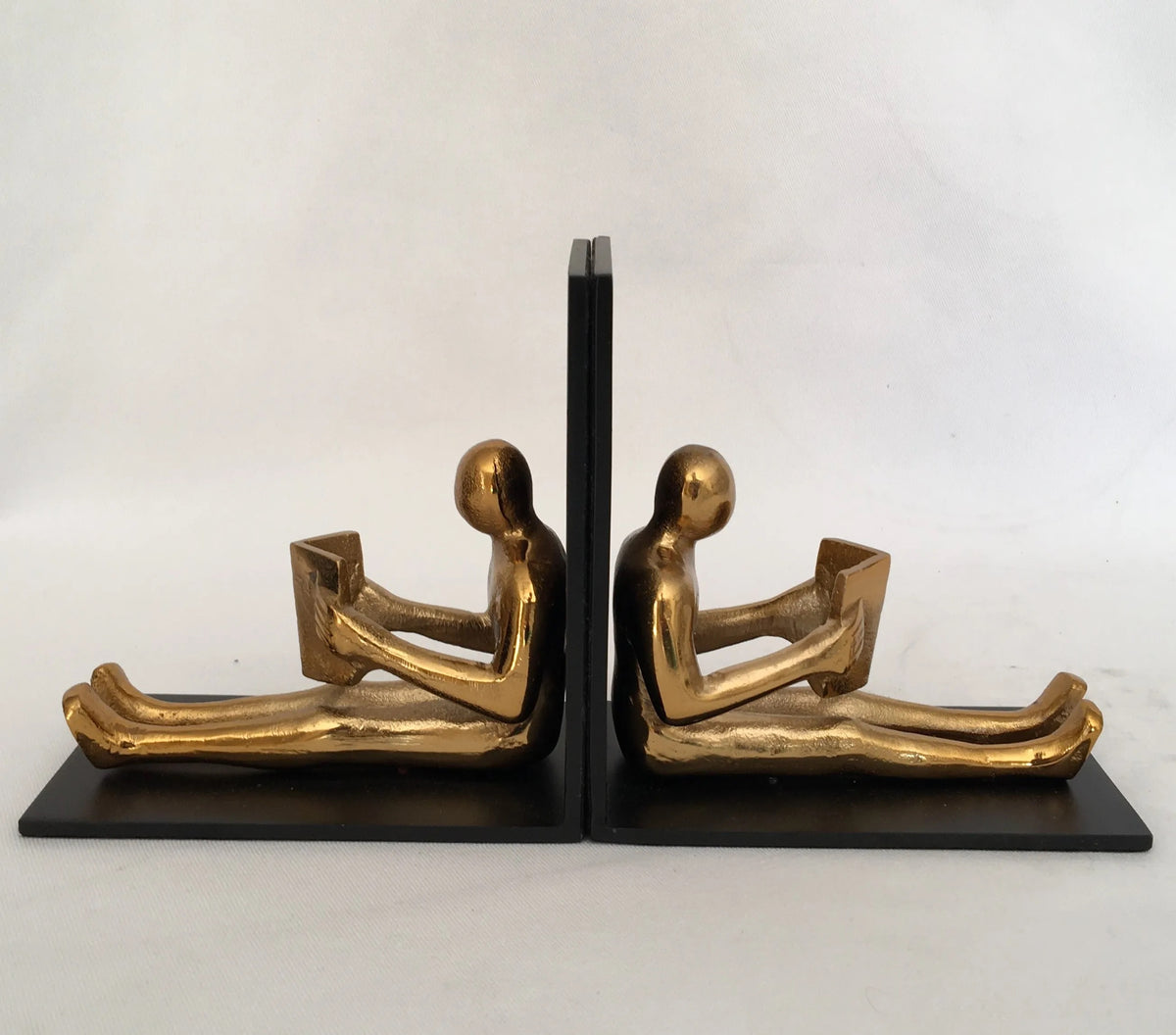 Italian Design Brass Book Ends