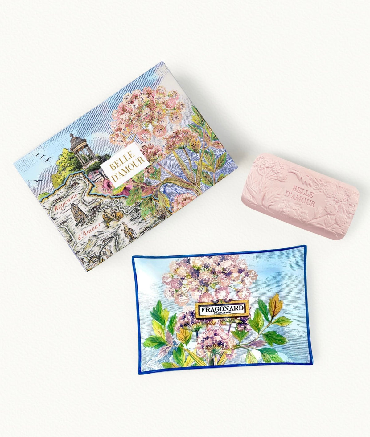 Fragonard  Belle D&#39;Amour Soap &amp; Plate - Les Fleur du Parfumeur