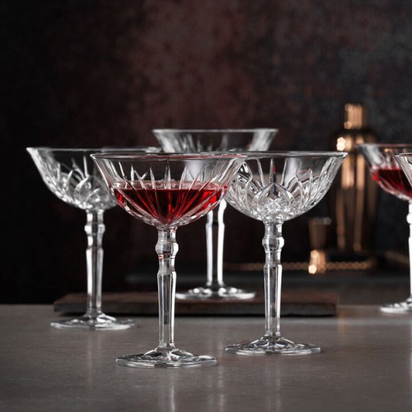 Nachtmann Palais Set of 6 Champagne Cut Crystal Coupes