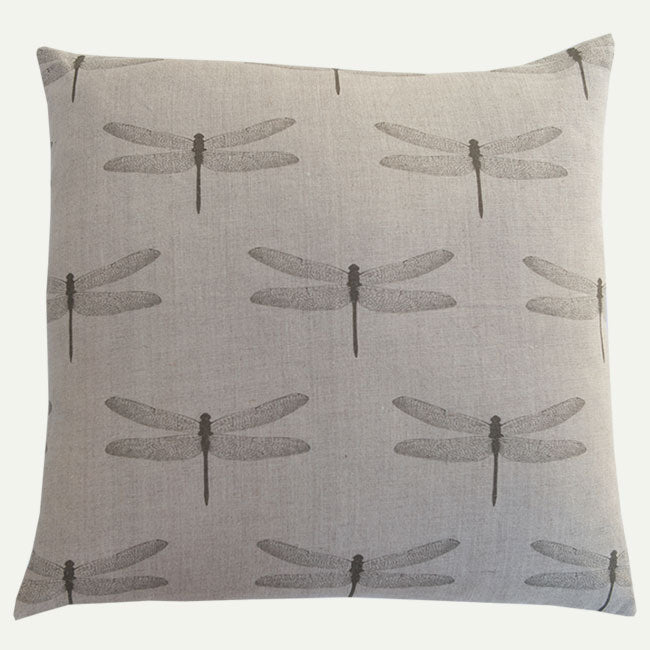 Cushion Cover Dragonfly Natural Linen