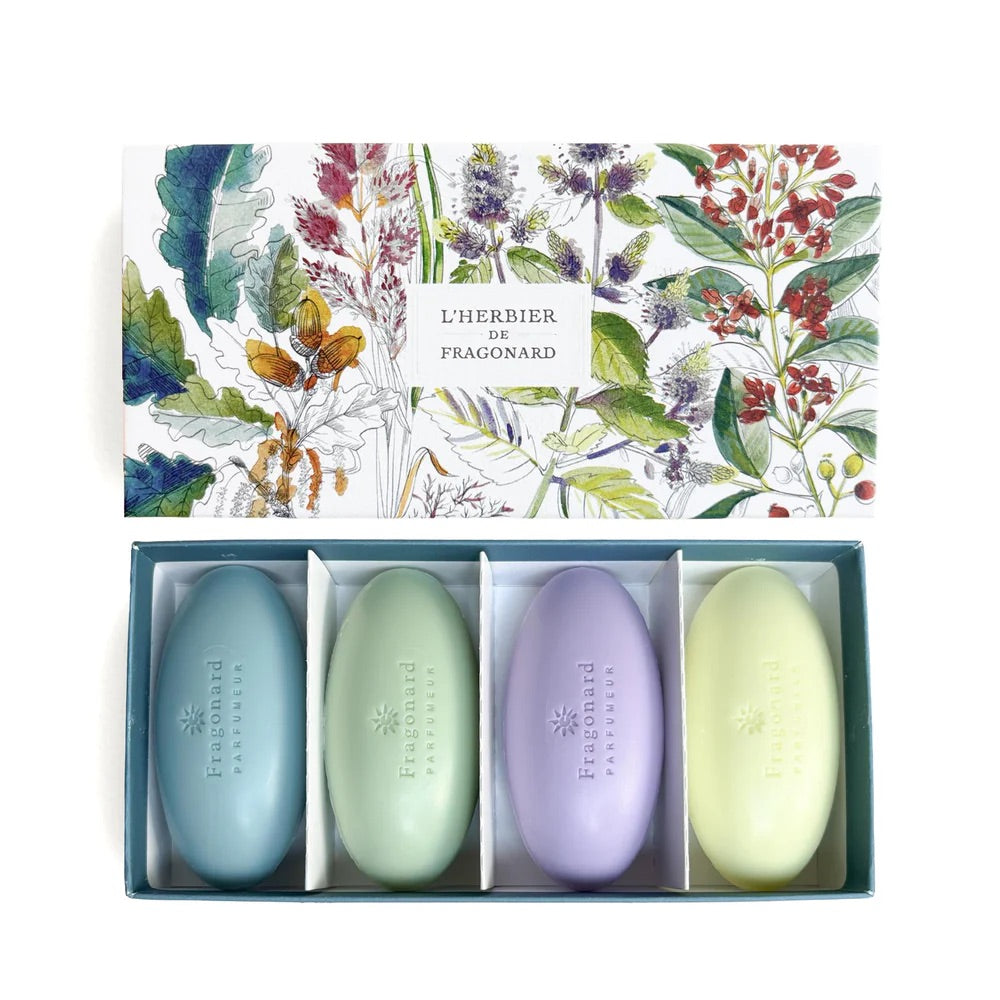 Fragonard L'Herbier Bois Set of 4 Pebble Soaps - 4x50g