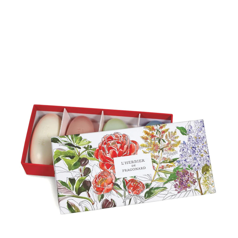 Fragonard L'Herbier Set of 4 Floral Pebble Soaps