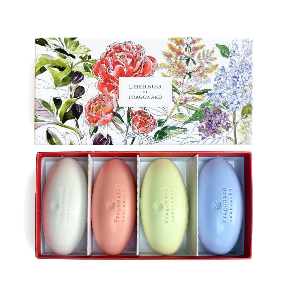 Fragonard L'Herbier Set of 4 Floral Pebble Soaps