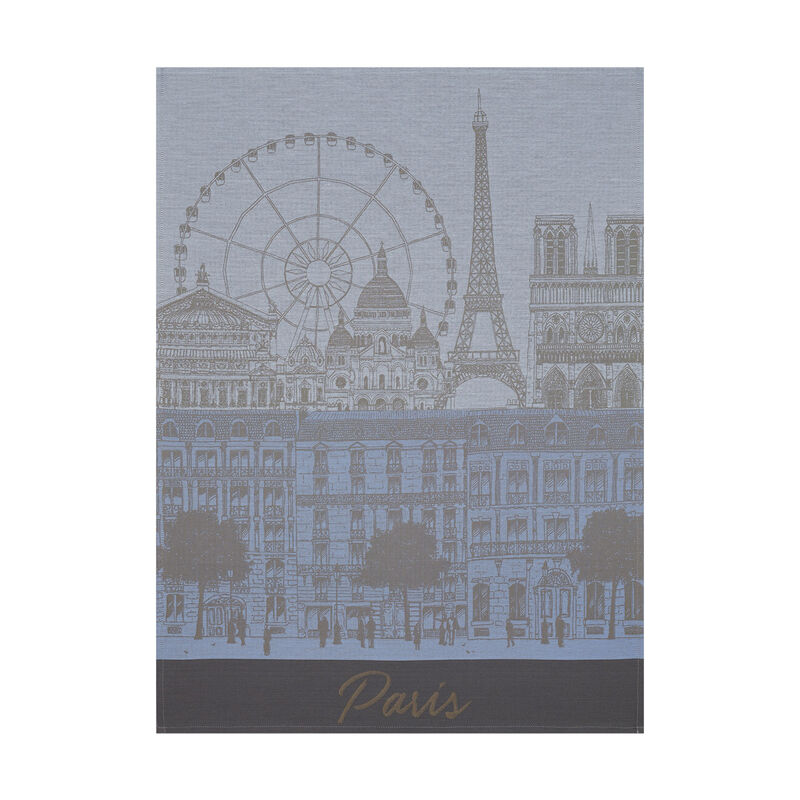 Le Jacquard Francais Paris Panorama Tea Towel - Azure
