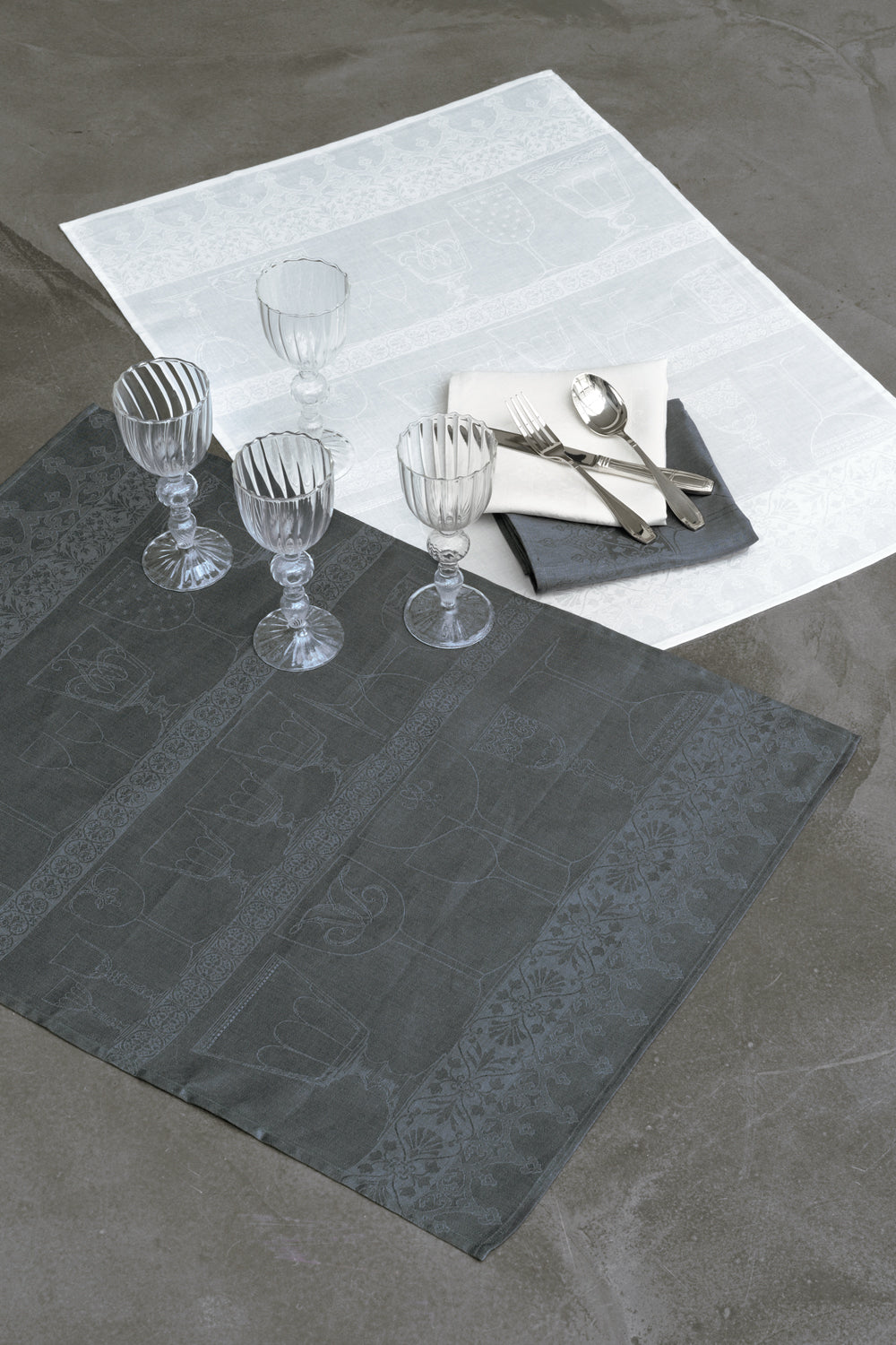Tea Towel &amp; Glass Cloth - Crystal White - 100% Linen