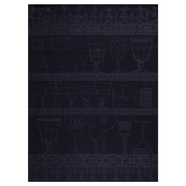 Tea Towel &amp; Glass Cloth - Crystal Dark Grey 100% Linen