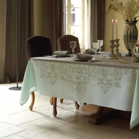 Le Jacquard Francais Tablecloth - Venezia Ash Beige 100% Linen