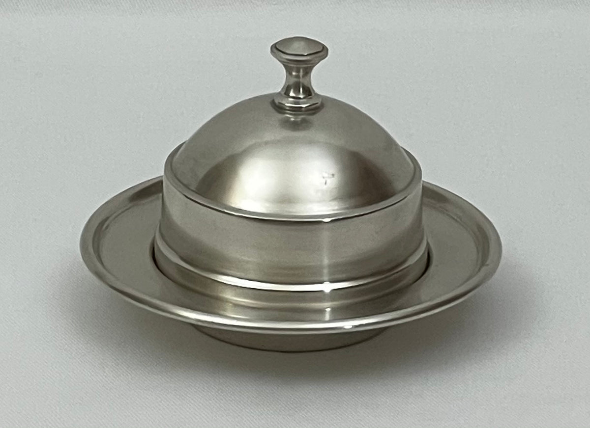 Silver Plated Round Butter Dish
