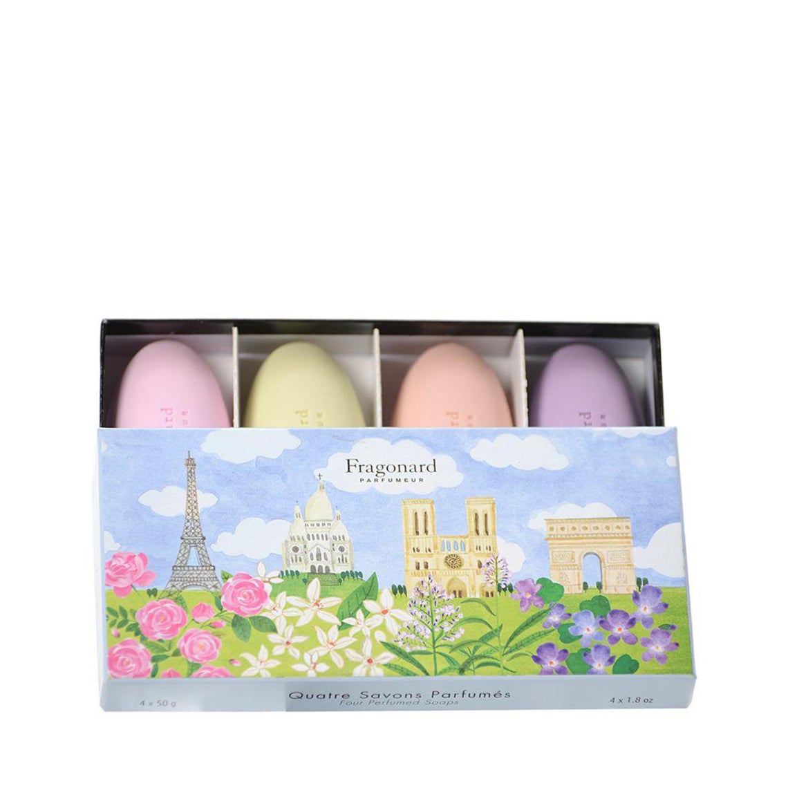 Fragonard Paris Pebble Soaps in a Patterned Gift Box