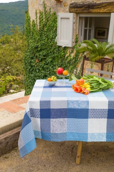 Coated Jacquard Tablecloth - Sisteron Adriatic