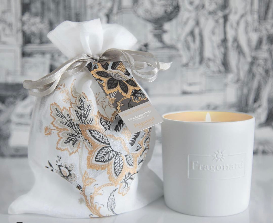 Fragonard Fleur D&#39;Oranger (Orange Blossom) Candle in Limoges Porcelain Pot