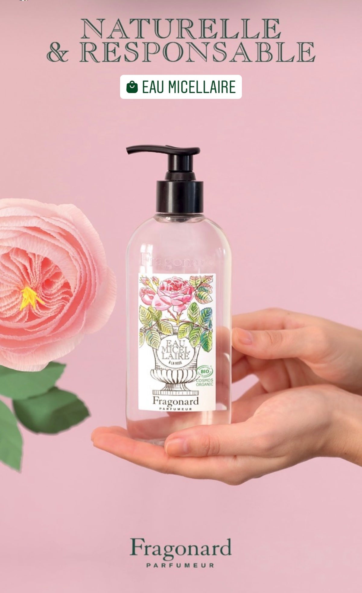 Fragonard Soins Essentiels Organic Rose Micellar Water