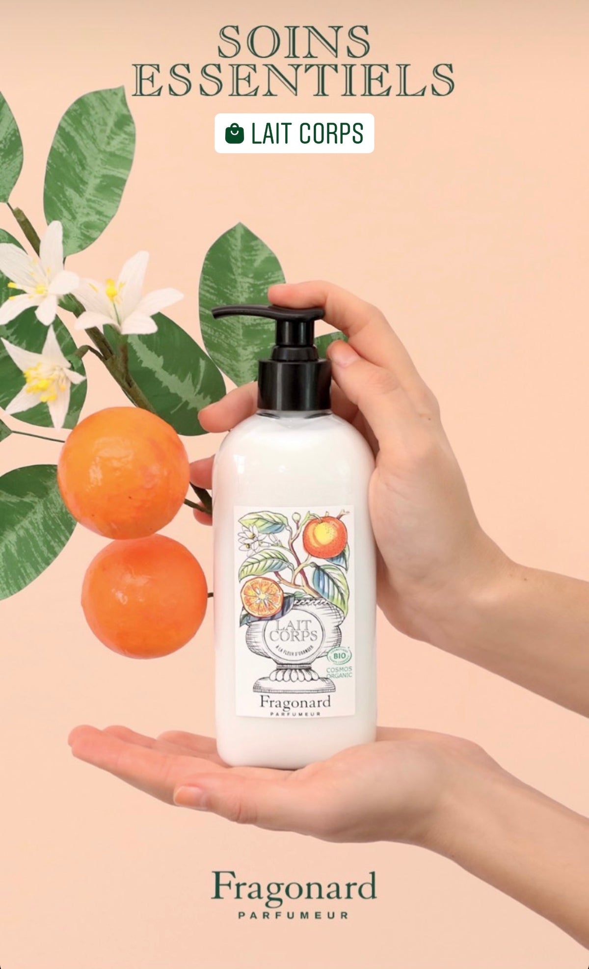Fragonard Soins Essentiels Organic Orange Blossom Body Lotion