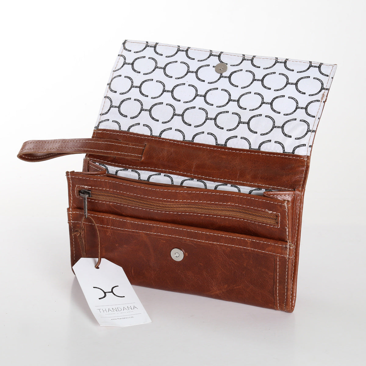 Leather Travel Wallet - Tobacco Brown