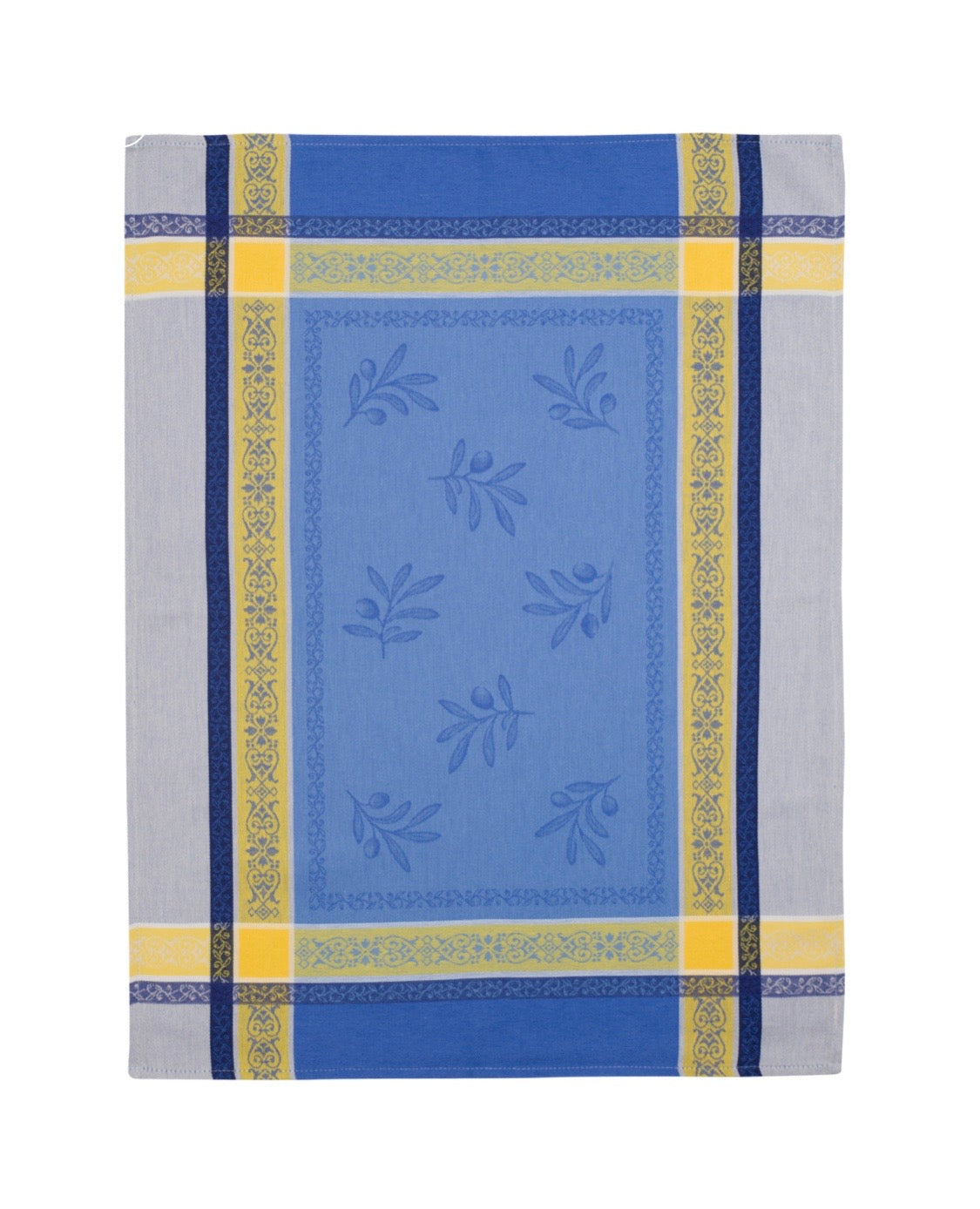 Jacquard Woven Tea Towel - Olivia Jaune Bleu