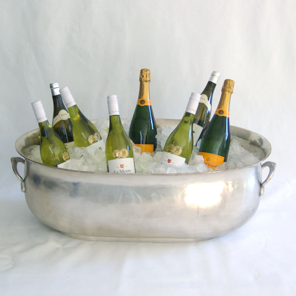 Silver Plated XL Oval Wine and Champagne Cooler