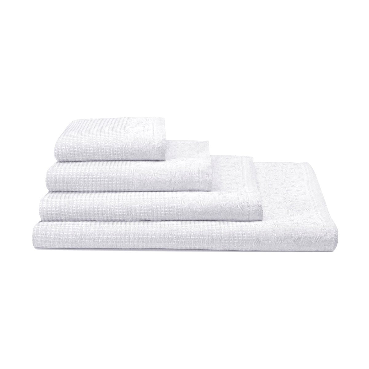 Le Jacquard Français Hand Towel -  Lula  White - 100% Linen